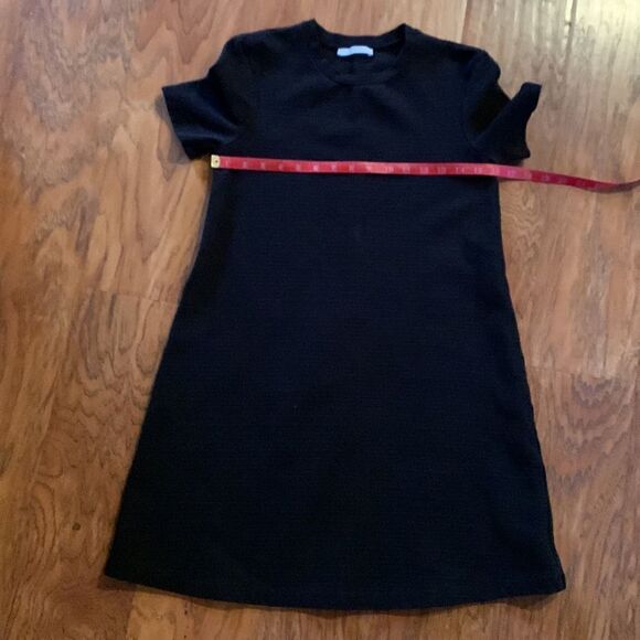 Zara Trafaluc USA Medium Scoop Neck Short Sleeve Black Midi Dress Made Turkey - Picture 10 of 11